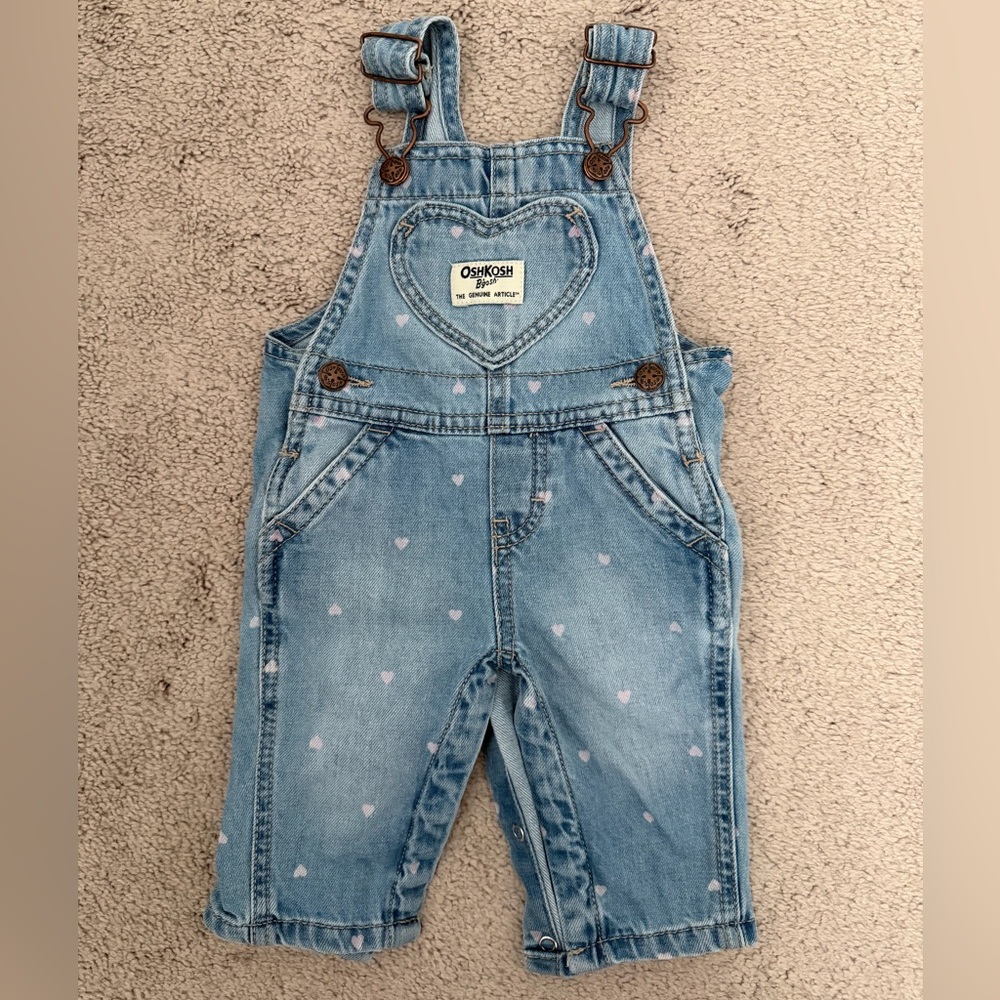 OshKosh B'gosh Light Blue Heart Overalls